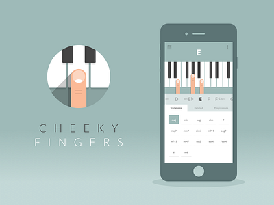 Cheeky Fingers App - Piano Chord app chords fingers flat green ios keys music piano