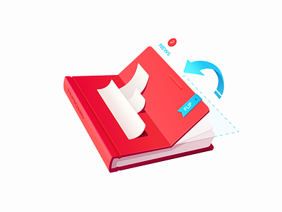 Flipboard app book color flip flipboard icon news paper shadow style