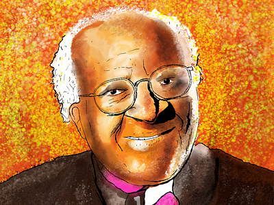 RIP Desmond Tutu adobe fresco desmond tutu drawing fine art illustration south africa
