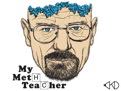 My Meth Teacher breaking bad drawing fineliner hand drawing heisenberg illustration selfie walter whiter