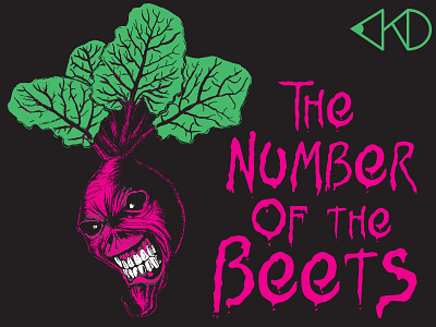 The Number Of The Beets comic drawing illustration iron maiden metal metal music parody pun puns satire