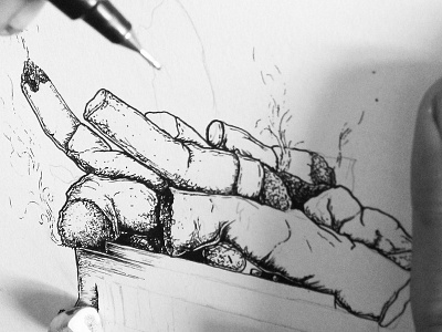 The Fine Print detail drawing hand drawing