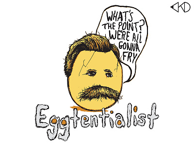 Eggtentialist cartoon egg existentialist nihilsim