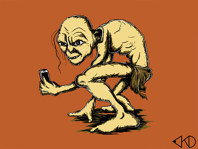 My precious drawing gollum illustration lord of the rings