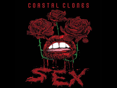 Sex - Coastal Clones album cover comic drawing illustration lips music sex south africa