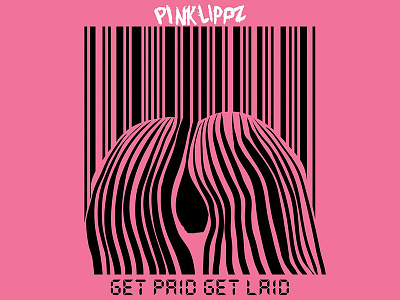 Get Paid Get Laid - Pink Lippz album artwork barcode cash drawing illustration illustrator money pink lippz port elizabeth south africa