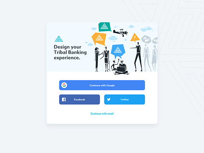Tribal Builder - Login Screen app branding design flat illustration product product design ui ux
