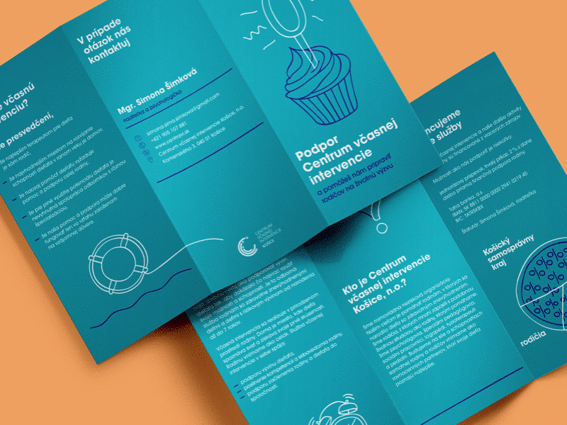 Early Intervention Centre Identity branding flat identity illustration ngo print trifold vibrant