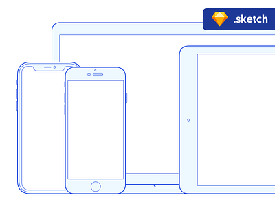 Free Sketch mockups: Apple devices
