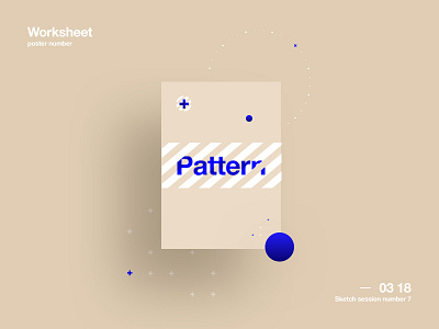 Pattern worksheet beige blue graphic hellephant numbers pattern poster sketch worksheet