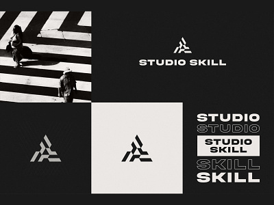 Studio skill - logo design black white brand identity branding geometric logo logo design minimal design minimal logo