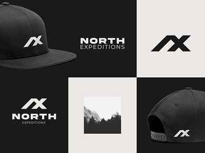 NORTH EXPEDITIONS abstract logo brand identity branding geometric letter logo logo logo design