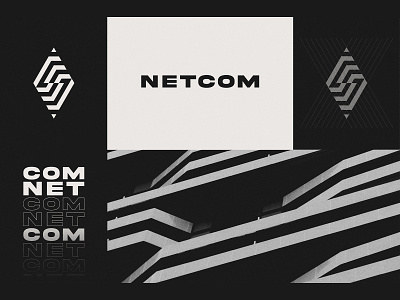 NETCOM Logo design brand identity brand logo branding geometric logo logo design