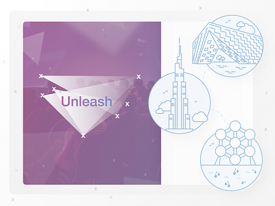 Unleash Cover Dribbble animation building colorful construction illustration playful shape svg triangles webdesign