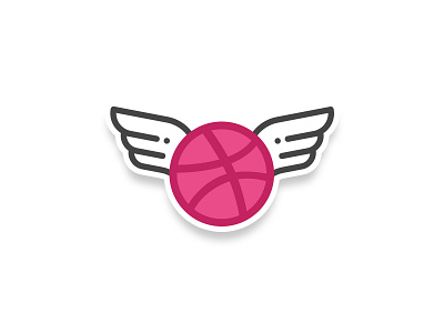 Keep Flying Sticker basketball dribbble fly idea inspiration playoff sticker