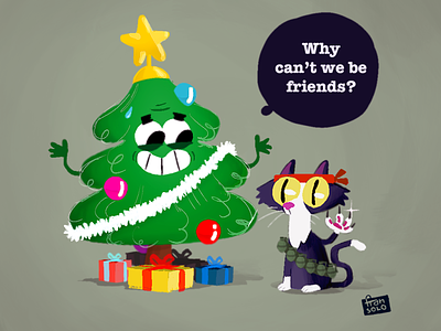 Cats & Christmas trees