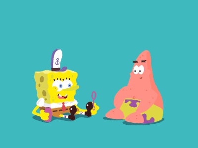 Spongebob and Patrick Star animation gif spomgebob