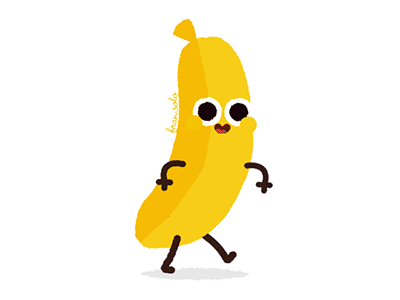 FoodyLife. Banana animation autumm banana cute food gif platano