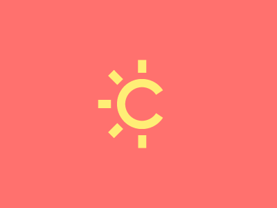C Sun app brand c clear design icon icons identity logo logomark mark rays sun sunny sunset weather