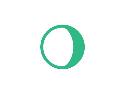Rounded Logo (One-color option) ball brand circle green identity logo mark round rounded shadow sphere
