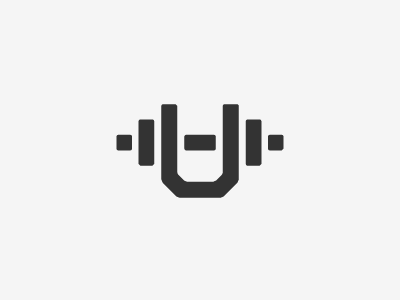 University CrossFit barbell crossfit dumbbell gym identity logo logomark mark type u weights