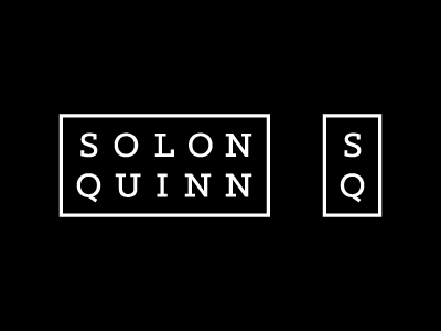 Solon Quinn Studios brand identity logo logotype slab type video