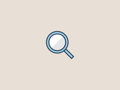 Search design flat glass icon illustration magnifying outline outlined search shadow