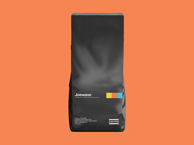 Joewave Coffee bag coffee color cultco design joywave orange print type