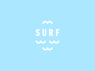 Surf's Up! blue clean experimental fun icon icons identity illustration logo minimal minimalistic ocean seagull simple simplified surf surfs up waves