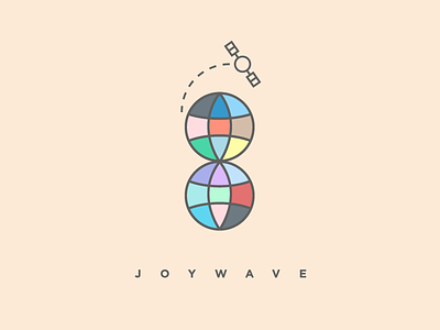 Joywave - 88888 8 album albumart artwork earth flat globe icon illustration joywave music orbit pastel planet satellite travel