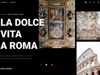 La Dolce Vita A Roma animation material design motion graphics ui web design