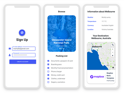 Travel App inspired by Material Design