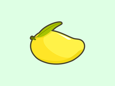 Mango branding cute design fruit graphic design illustration mango minimal simple sweet vector yellow
