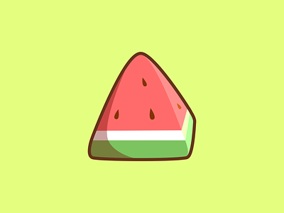 Watermelon art branding cute design fruit graphic design green illustrations logo minimal red simple vector vectors watermelon