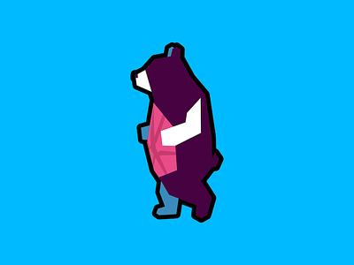 Hey there, Dribbble! animal bear debut design edgy first graphic illustration minimalism polygon simple vector