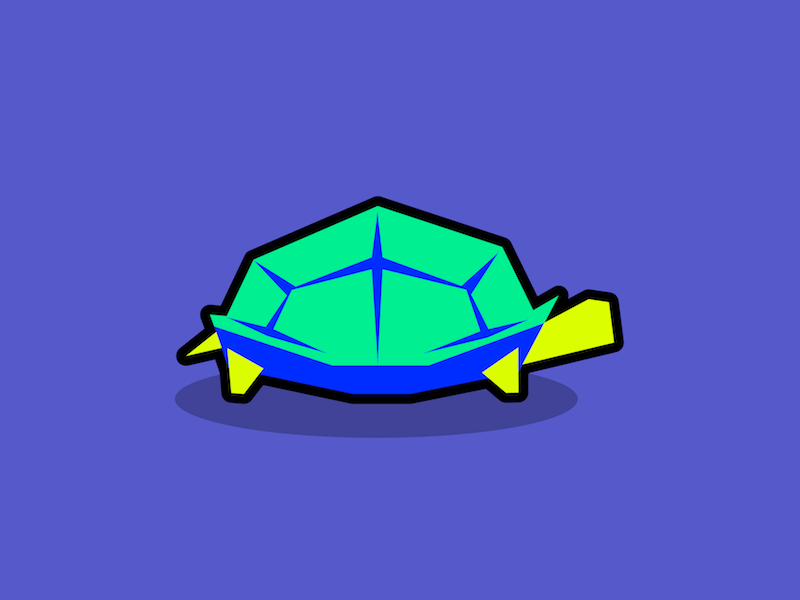 Turtle simple polygon minimal illustration graphic design geometric flat edgy design reptile animal turtle