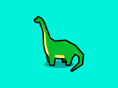 Brontosaurus animal art brontosaurus design dinosaur flat geometric graphic design illustration minimal polygon simple