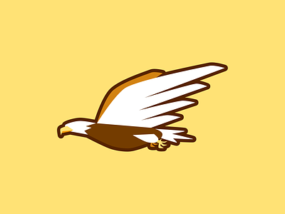 Eagle animal art bird branding cute design eagle flat fly graphic design illustration logo minimal simple vector yellow