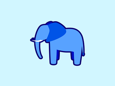 Elephant animal animals art blue branding clean cute design elephant flat graphic design illustration logo minimal simple vector
