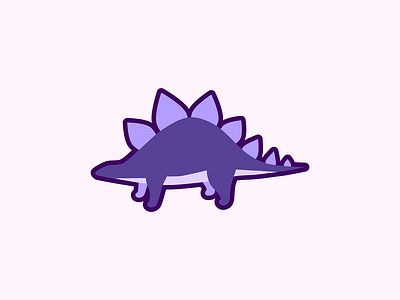 Stegosaurus animal cute design dinosaur flat graphic design illustration minimal purple purple logo simple stegosaurus vector