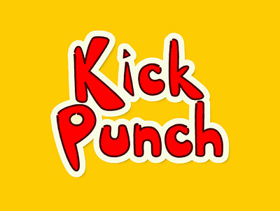 Kick Punch board game branding design game graphic design kick logo punch simple typographic typography vector