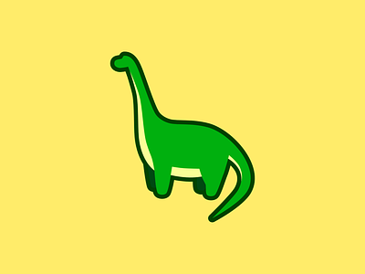 Brontosaurus animal illustration animal logo animals brontosaurus design dinosaur flat graphic design green minimial simple vector