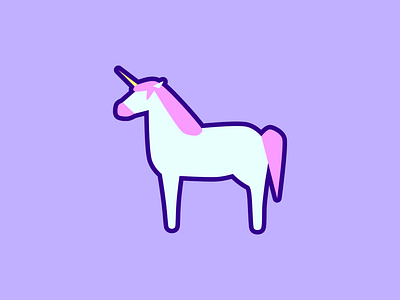 Unicorn animal cute design flat graphic design illustration logo minimal simple unicorn vector