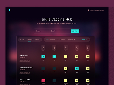 Covid Vaccine figma glassmorphism product design ui ui design