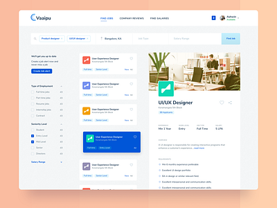 Job search portal figma job search minimal product design ui ui design