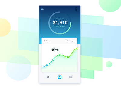 Expense Tracker cool colors design expense finance fintech money money management product design ui