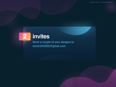 Invites cool colors dark blue dark ui design dribbble glow gradient invites invites giveaway