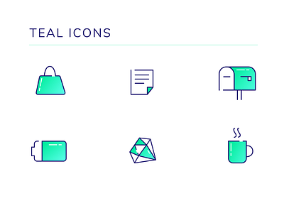 Teal Icons figma icon icon design icon set iconography illustrations line icons outline icons teal