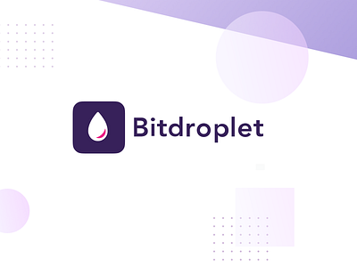 Bitdroplet Logo bitcoin logo logo design