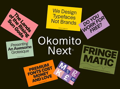 Okomito Next Typeface font hdcfonts modern sans serif type typeface typography workhorse